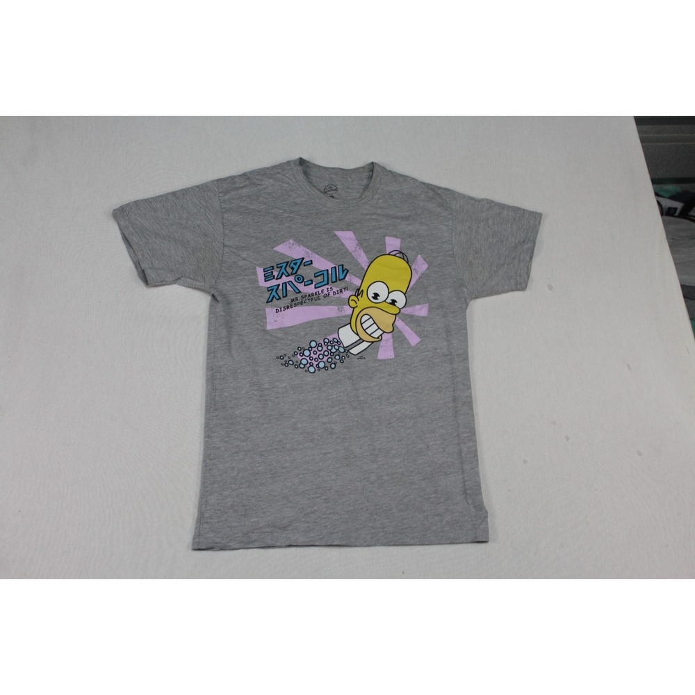 The Simpson Men Gray Shirt Short Sleeve Crew Neck Size Small